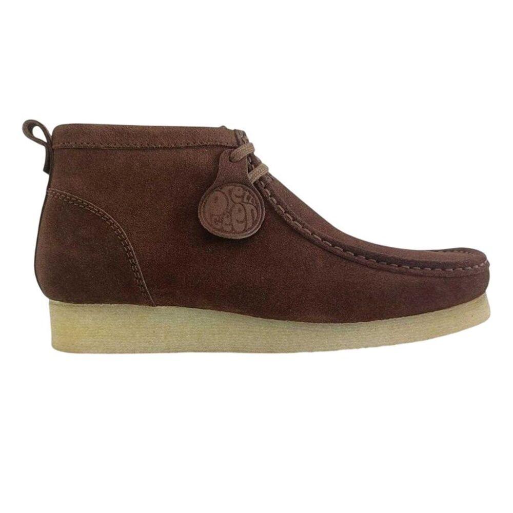 Pretty Green Mens Koala Leather Ankle Boots / Brown